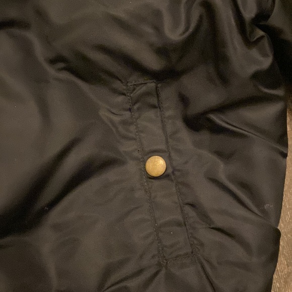 Women’s Mod Ref Black Bomber Jacket Size Medium - Picture 6 of 8